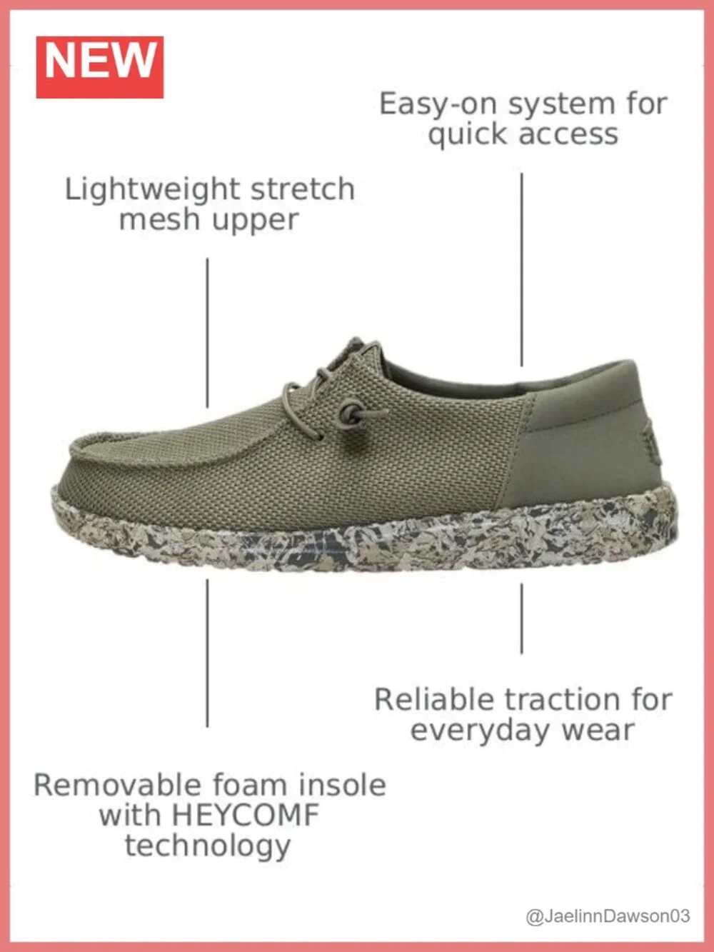 Lightweight Stretch Mesh Slip On Loafer with Elastic Laces, Removable Foam